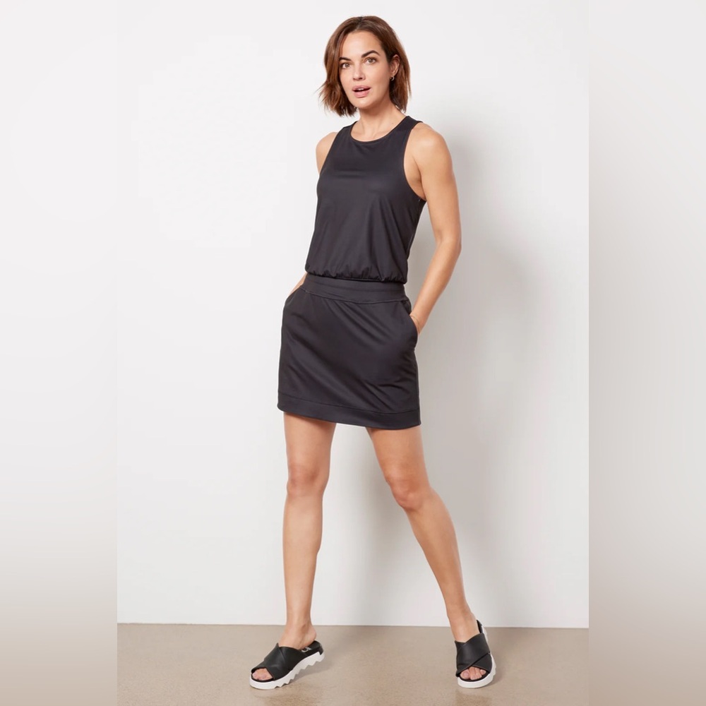 Sweaty Betty Gaia Yoga Dress Size Small Black Sleeveless